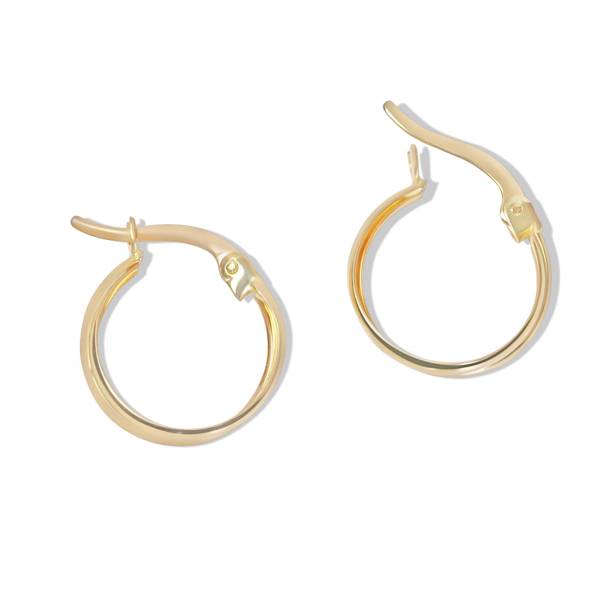18ct Yellow gold mini hoop earrings for women