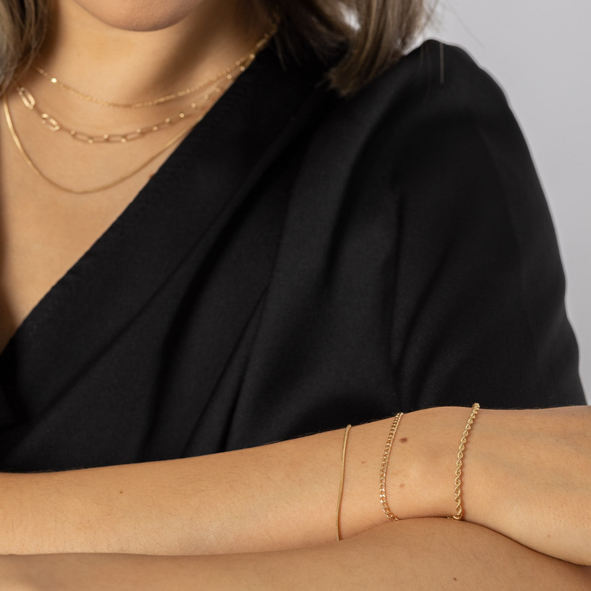 18ct Yellow Gold Baby Fine Snake Bracelet