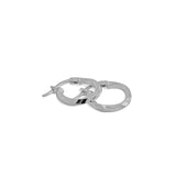 18ct white gold twisted hoop earrings