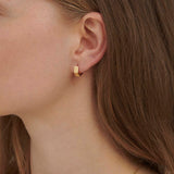 18ct Yellow Gold Hexagon Hoop Earrings