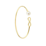 18ct yellow gold infinity bangle womens