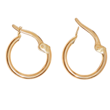 Solid Gold 10mm Small Sleeper Earrings