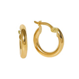 18ct Solid Gold Medium Hoops