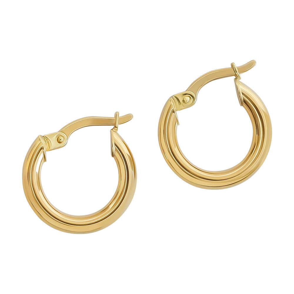 18ct Solid Gold Medium Hoops