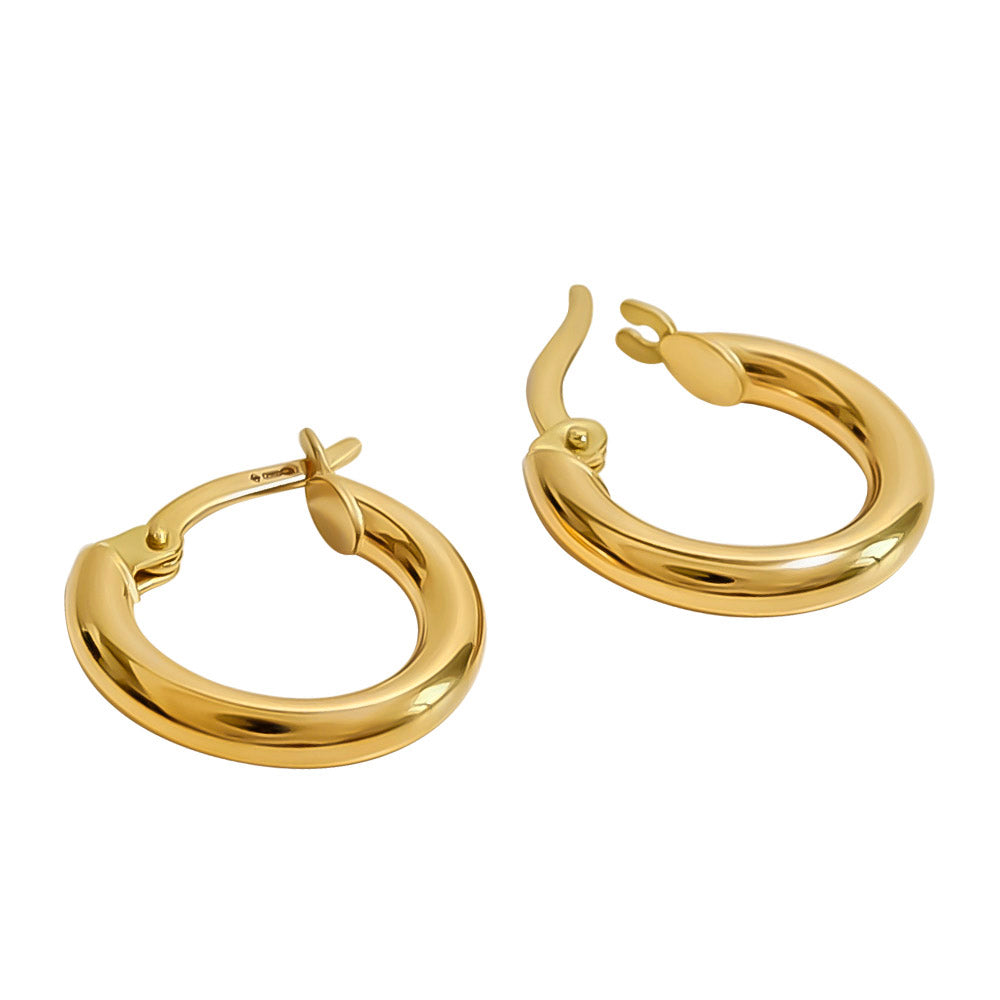 18ct Solid Gold Medium Hoops
