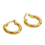 18ct Solid Gold Medium Hoops