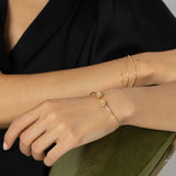 18ct Solid Yellow Gold Ball Bangle