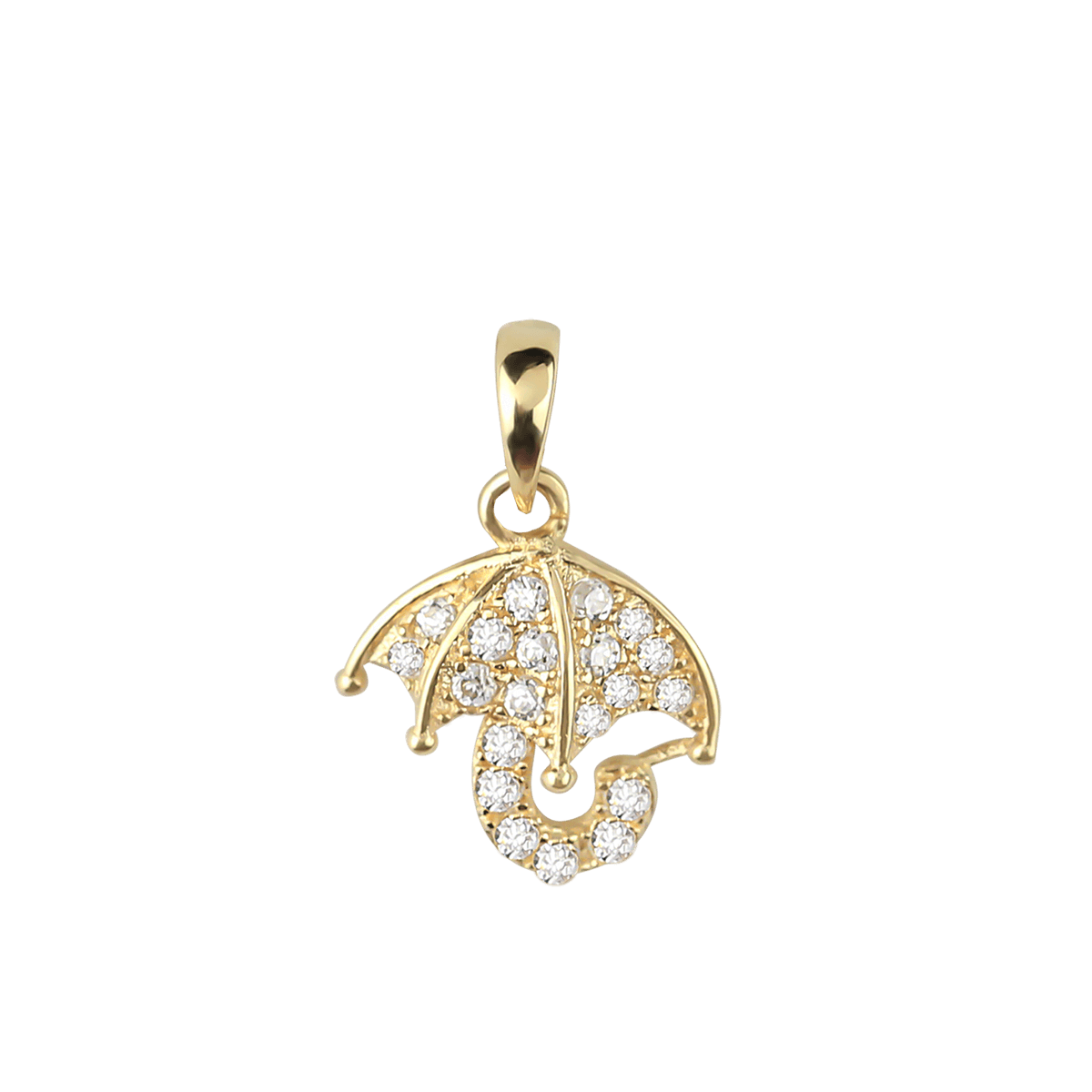 18ct Yellow Gold Umbrella Pendant Charm