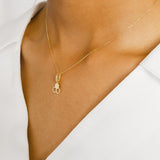 18ct HoneyComb Gold Pendant Charm