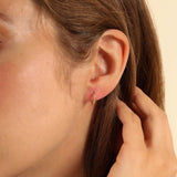 18ct Solid Gold Beaded Hoop Earrings