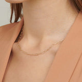 18ct Yellow Gold Paperclip Chain Necklace