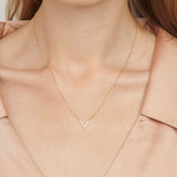 18k v shaped necklace for women