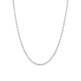 18ct White Gold Oval Link Chain Necklace