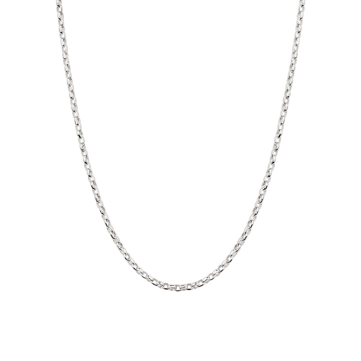18ct White Gold Oval Link Chain Necklace