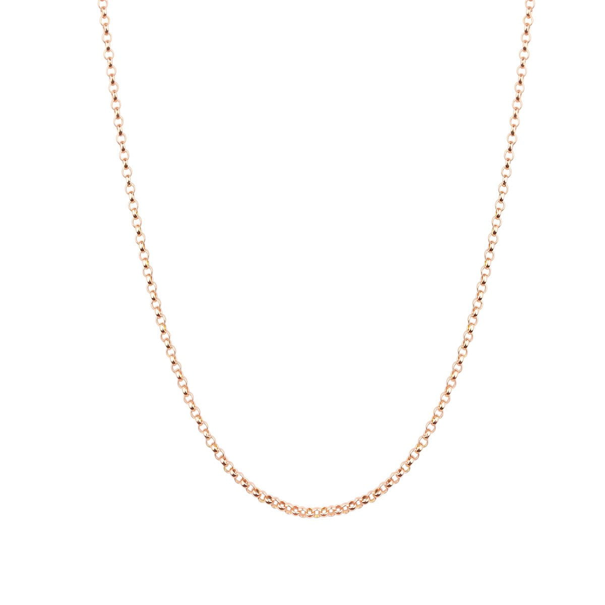 Rose Gold Long Belcher Chain Necklace