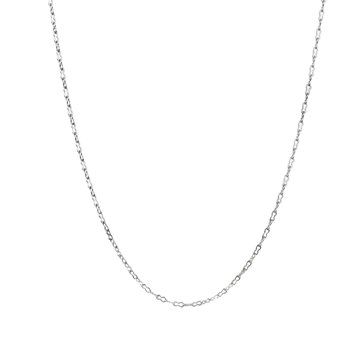 18ct White Gold Crinkle Oval Link Chain