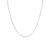 18ct White Gold Long Oval Link Chain