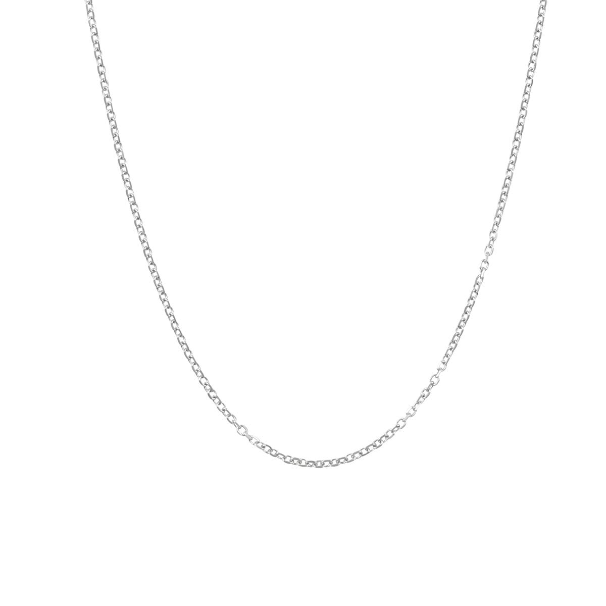 Noemi 18ct White Gold Oval Link Chain