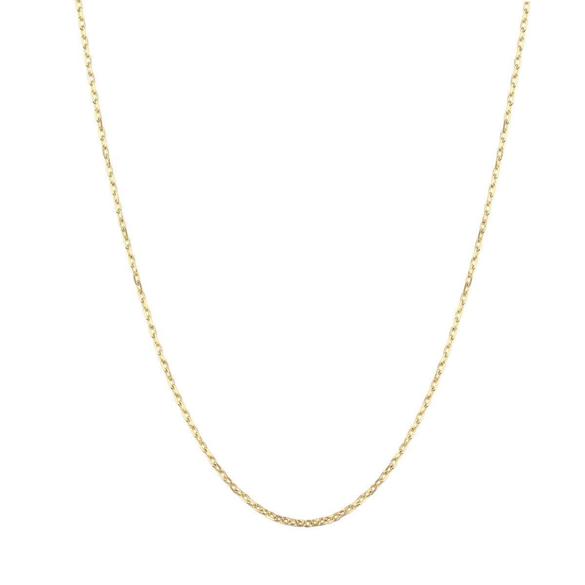 18ct Yellow Gold 17inch Cable Chain Necklace