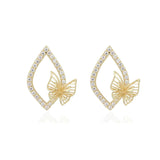 Gia Butterfly 18ct Yellow Gold Stud Earrings