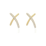 Gia X Kisses 18ct Yellow Gold Stud Earrings