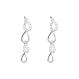 Gia Peardrop 18ct White Gold Drop Earrings