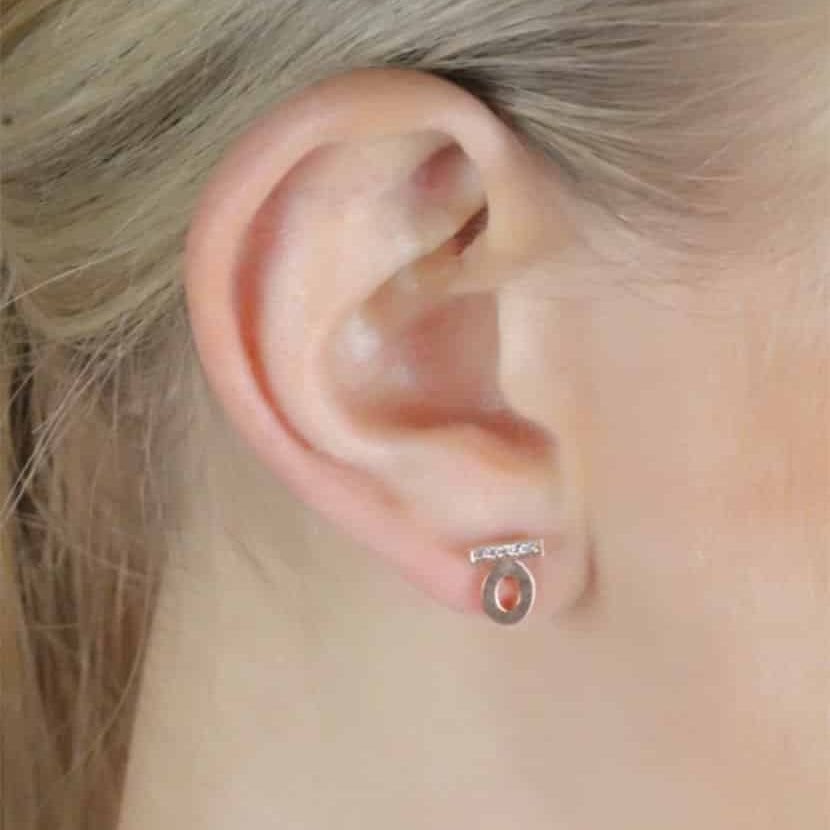 Gia 18ct Rose Gold Opal Stud Earrings