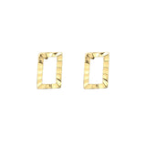 Rectangle 18ct Yellow Gold Stud Earrings