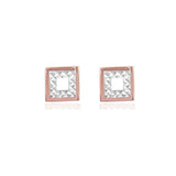 Cali 18ct Rose Gold Square Stud Earrings