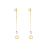 Auric Trinity 18ct Sway Long 18ct Yellow Gold Drop Earrings Drop Earrings