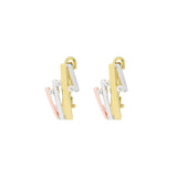 Cali Rose 18ct White, Rose & Gold Clip-On Earrings