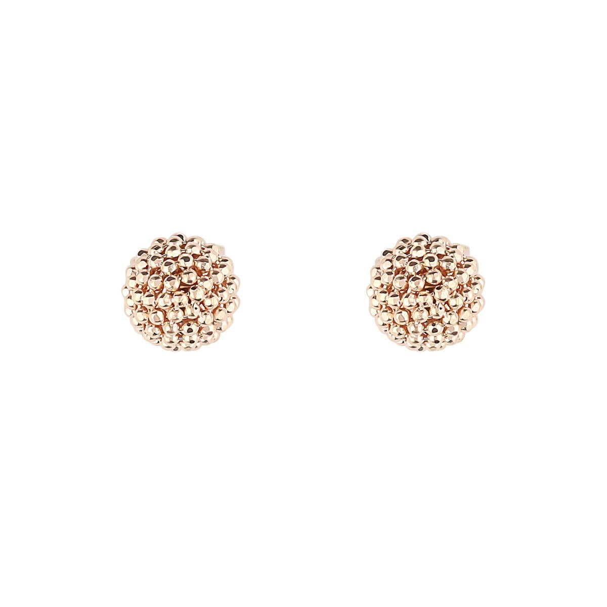 Auric Signature 18ct Rose Gold Ball Stud Earrings