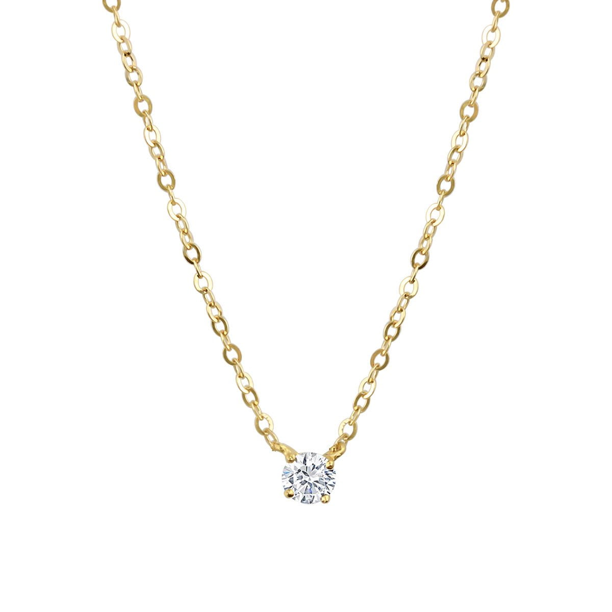 Gia 18ct Yellow Gold Bezel Necklace