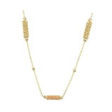 Side View Of Cali Isla Cluster 18ct Gold Pendant Necklace