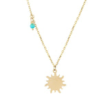 18ct Gold Turquoise Pendant Necklace