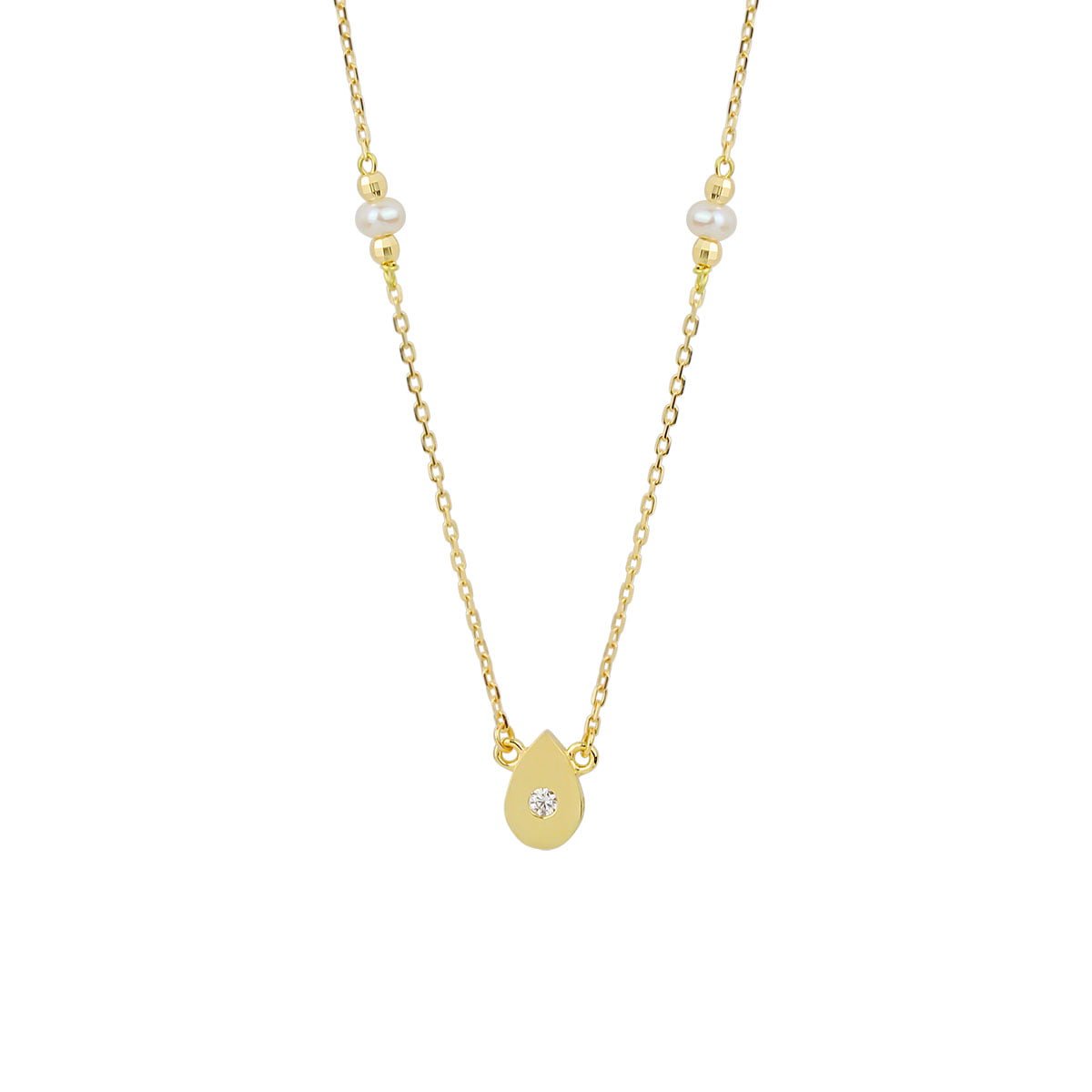 Pearl Autumn 18ct Gold Pendant Necklace