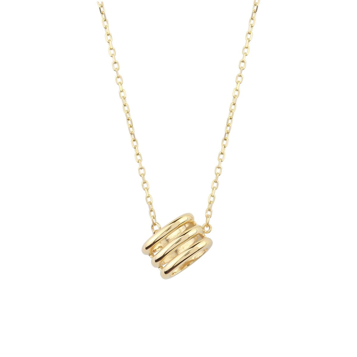 Noemi Honeycomb 18ct Gold Pendant Necklace