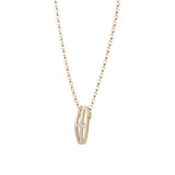 18ct White, Rose & Yellow Gold Necklace