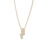 Cali Rose 18ct White, Rose & Gold Pendant Chain Necklace