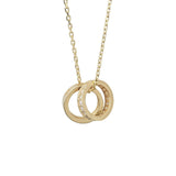 Gia Double Love 18ct Gold Pendant Necklace