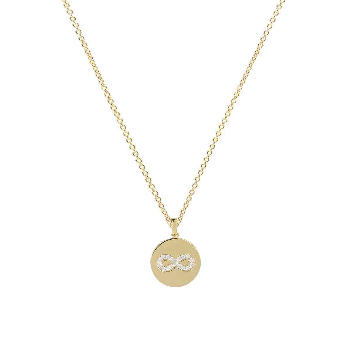 Infinity Infinity 18ct Yellow Gold Disc Pendant 18ct Gold Pendant With A Gold Chain