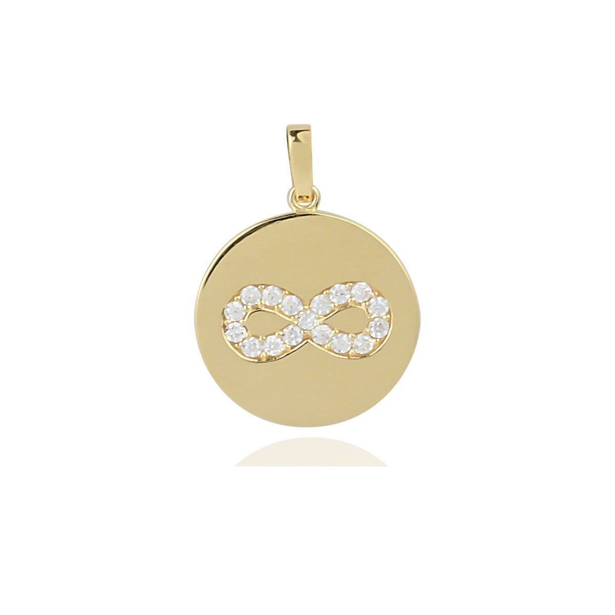 Infinity 18ct Yellow Gold Disc Pendant