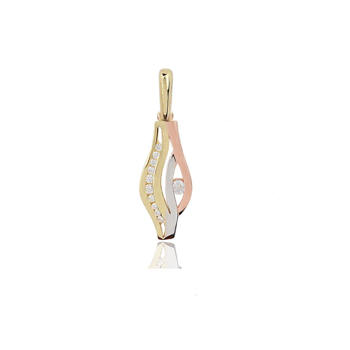 Cali 18ct White, Rose and Gold Pendant