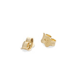 18ct Yellow Gold Single Cylinder Stud Earring