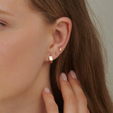 Gold Bar Stud Earrings