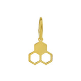 18ct HoneyComb Gold Pendant Charm