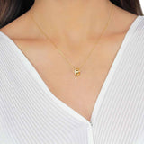 18ct Yellow Gold Double Ring Necklace