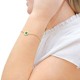 Auric Maya Maw Flower 18ct Gold Chain Bracelet