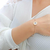 Auric Maya Pearl Flower 18ct Gold Chain Bracelet