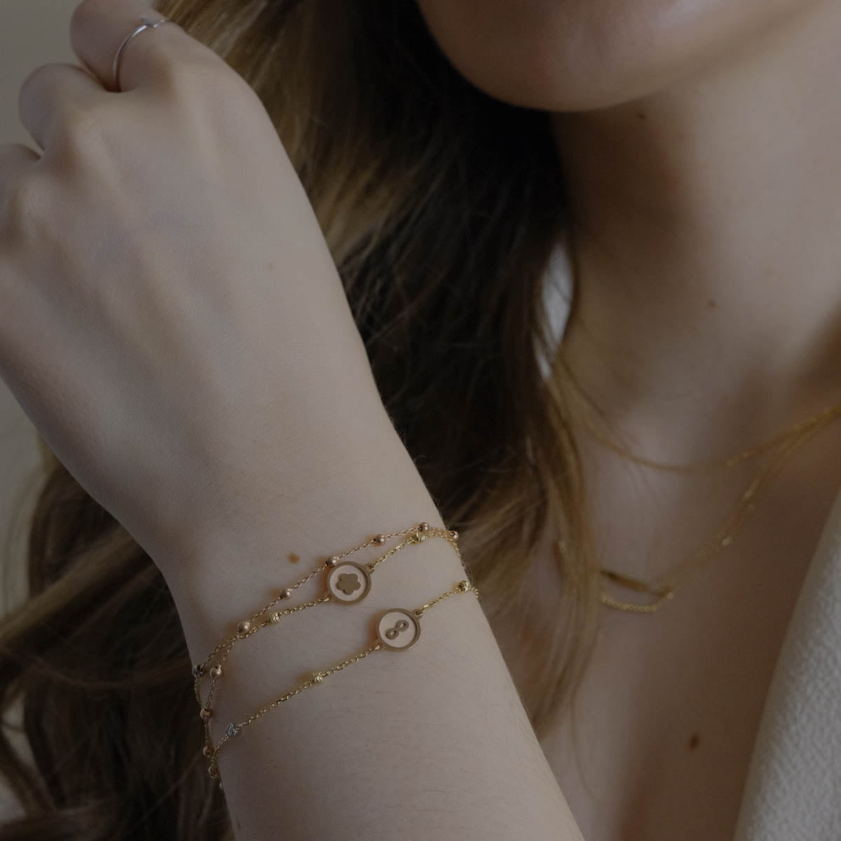 Signature 18ct Rose Gold Ball Bracelet